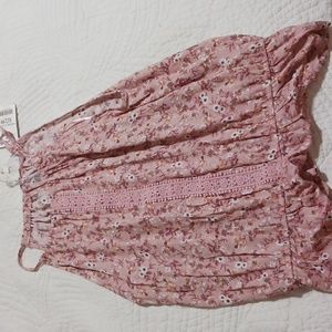 Pink rose size medium floral shirt